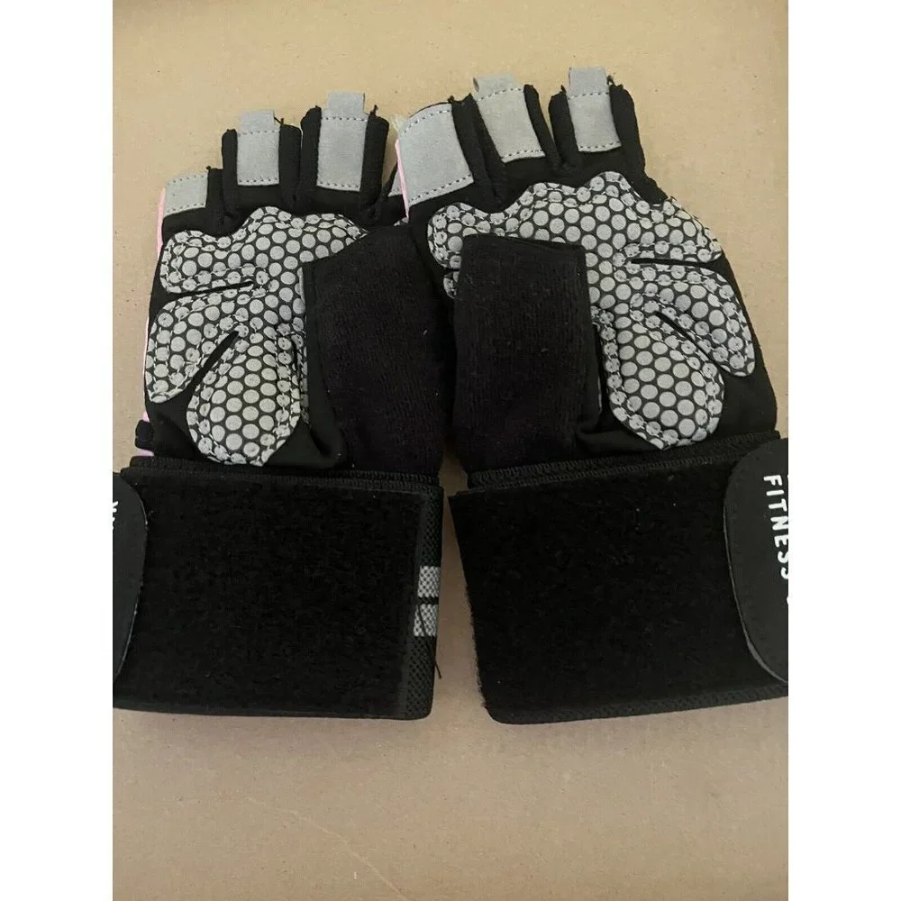 Women’s Pink Simari Fitness Gloves Small Workout Training Wrist Support - Picture 3 of 4